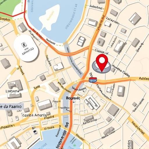 Mapa de localizaäão do Café Aromático em Lisboa, mostrando a Rua da Padaria, com um marcador indicando o local exato.